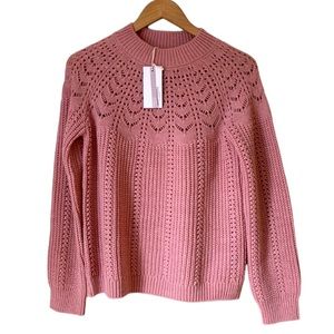 Made in Italy Pink Wool Blend Sweater Long Sleeve Size Medium